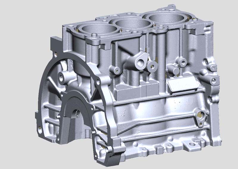 3 Cylinders Engine Block (STL scan data) Car engine Block scan data