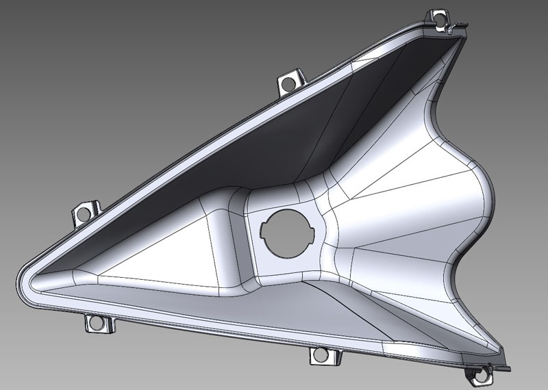 Headlight STEP file (Reverse engineering  - Back View) reverse engineering back