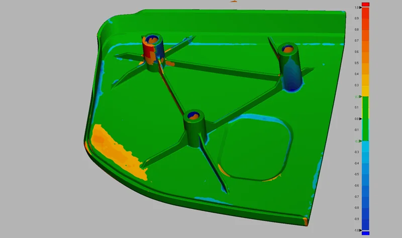 Deviation analysis  3D Scan Data Vs. CAD Redesign Example of Reverse engineering