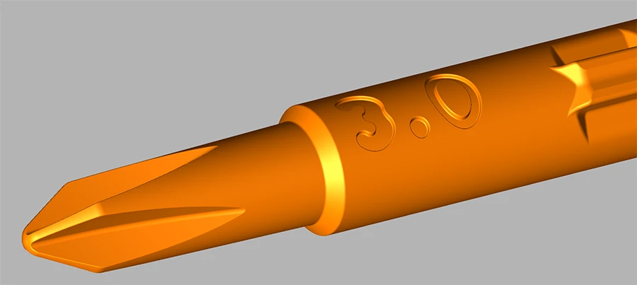 Screwdriver tip (CAD Reverse Engineering close up) Image