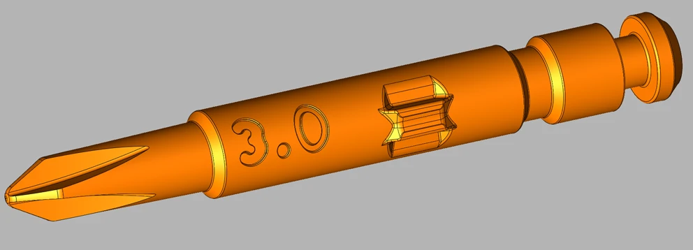 Screwdriver tip (CAD Reverse Engineering) Image
