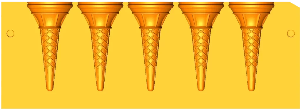 ice cream mold CAD redesign example