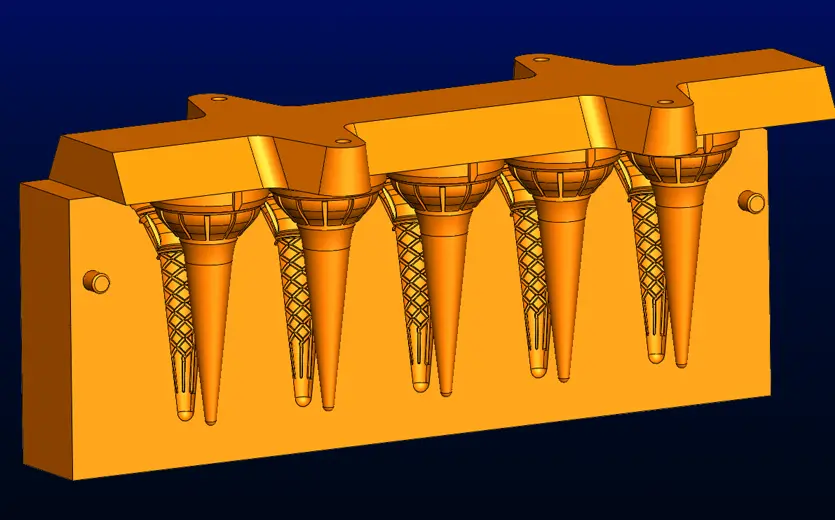 ice cream mold CAD reverse engineering, core & cavity