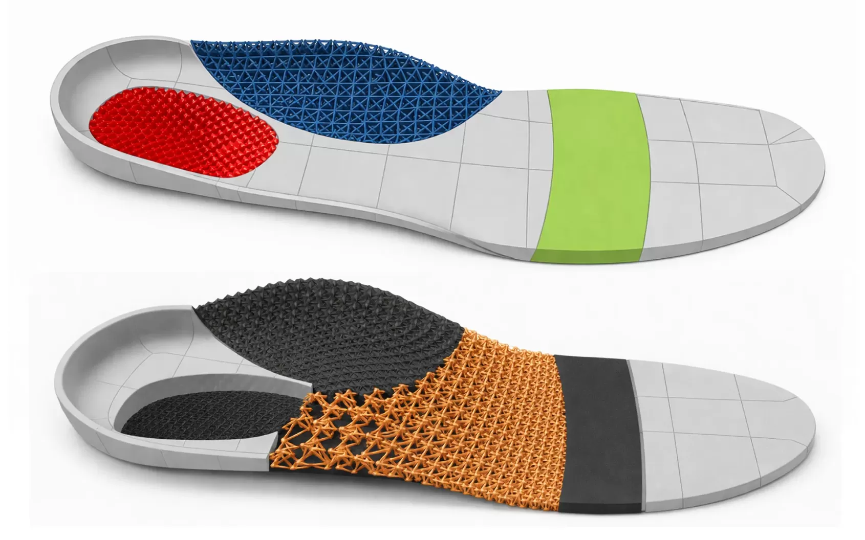 Dfam insole design for MJF TPU 3D printing