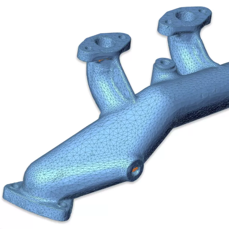 exhaust manifold STL poly mesh