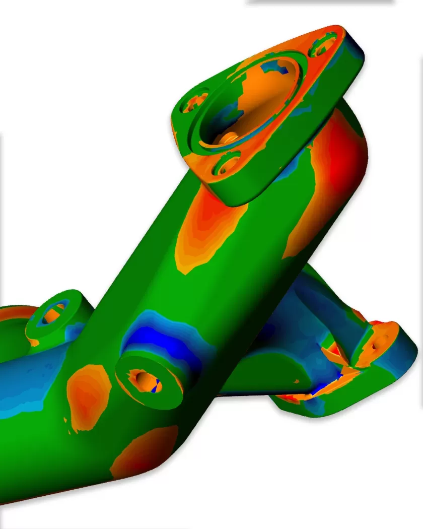 exaust deviation STL vs CAD redesign