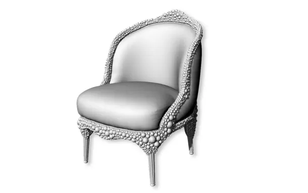 Rococo Chair 3D Digital Reconstruction
