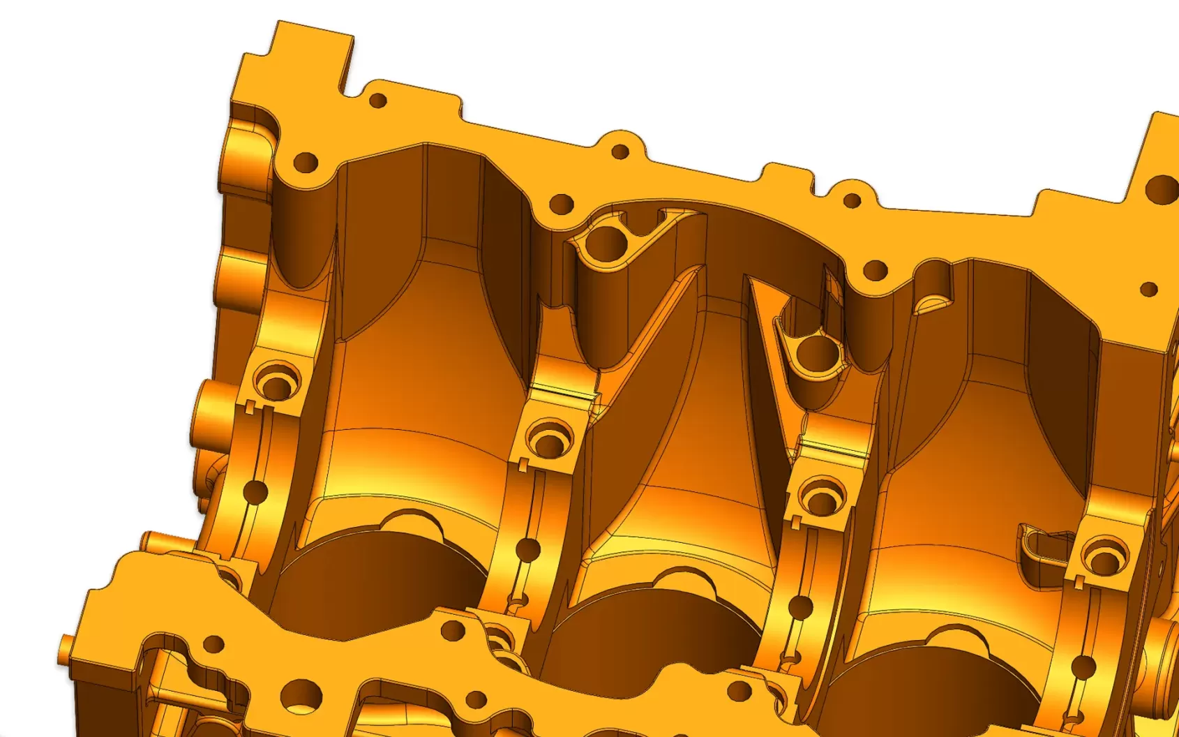 engine block reverse engineering closeup