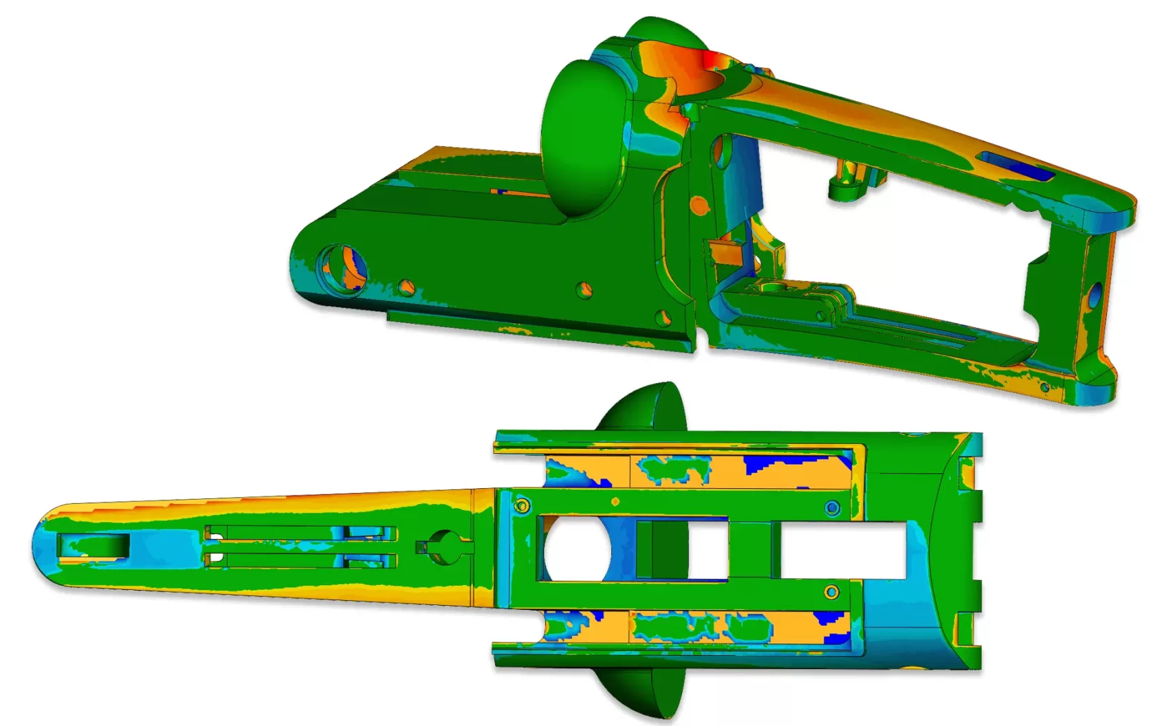 rifle receiver assembly deviation scan vs CAD