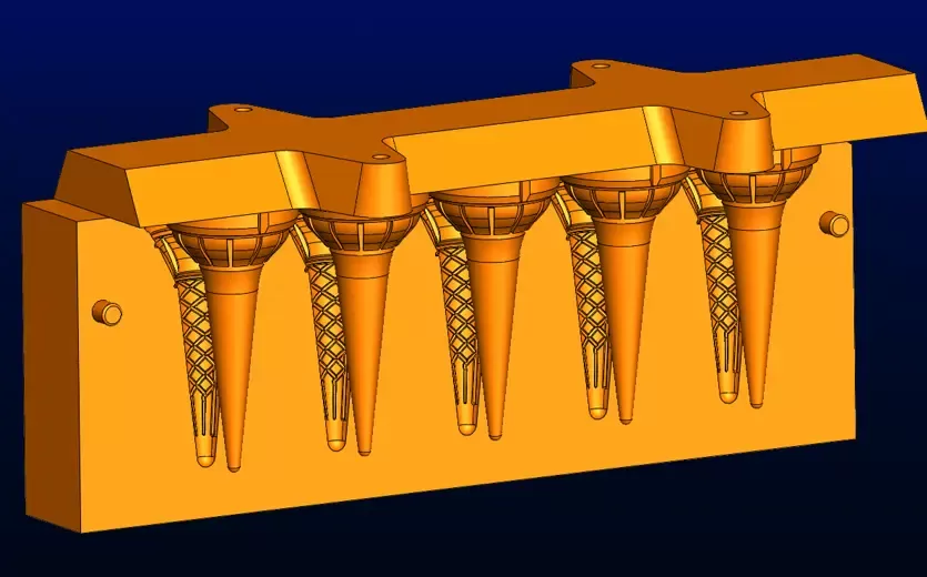 ice cream mold CAD reverse engineering, core & cavity