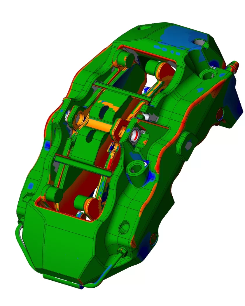 Brembo caliper deviation STL vs CAD