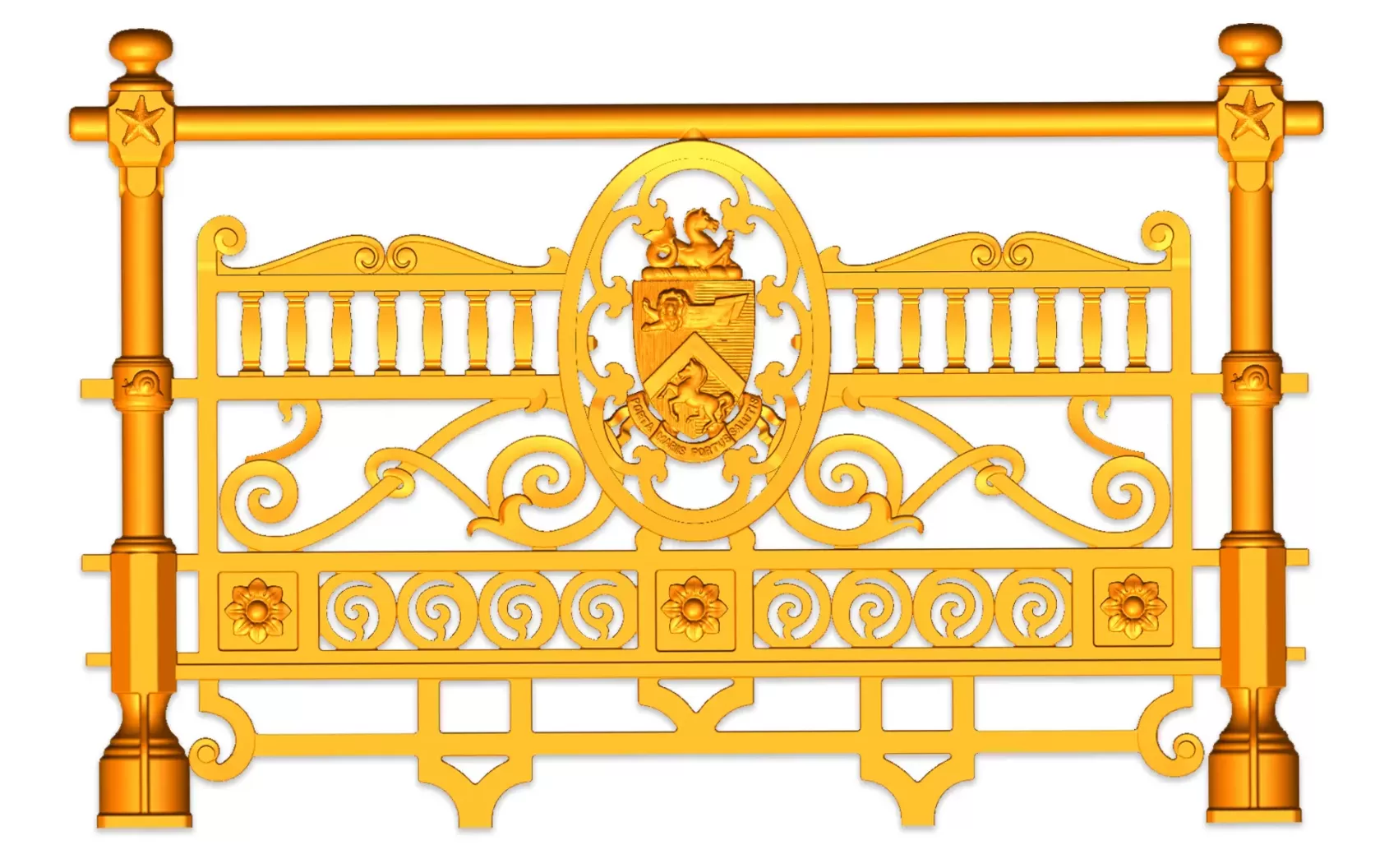 balustrade reverse engineering from 3D STL mesh