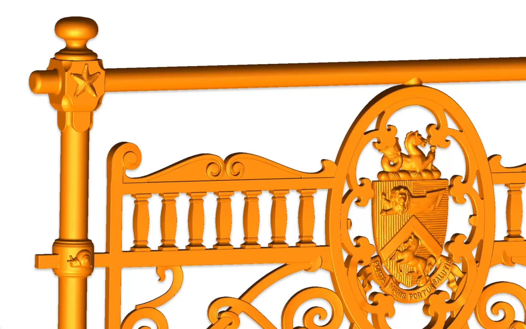 balustrade reverse engineering closeup